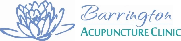 Flower logo with Barrington Acupuncture Clinic text.